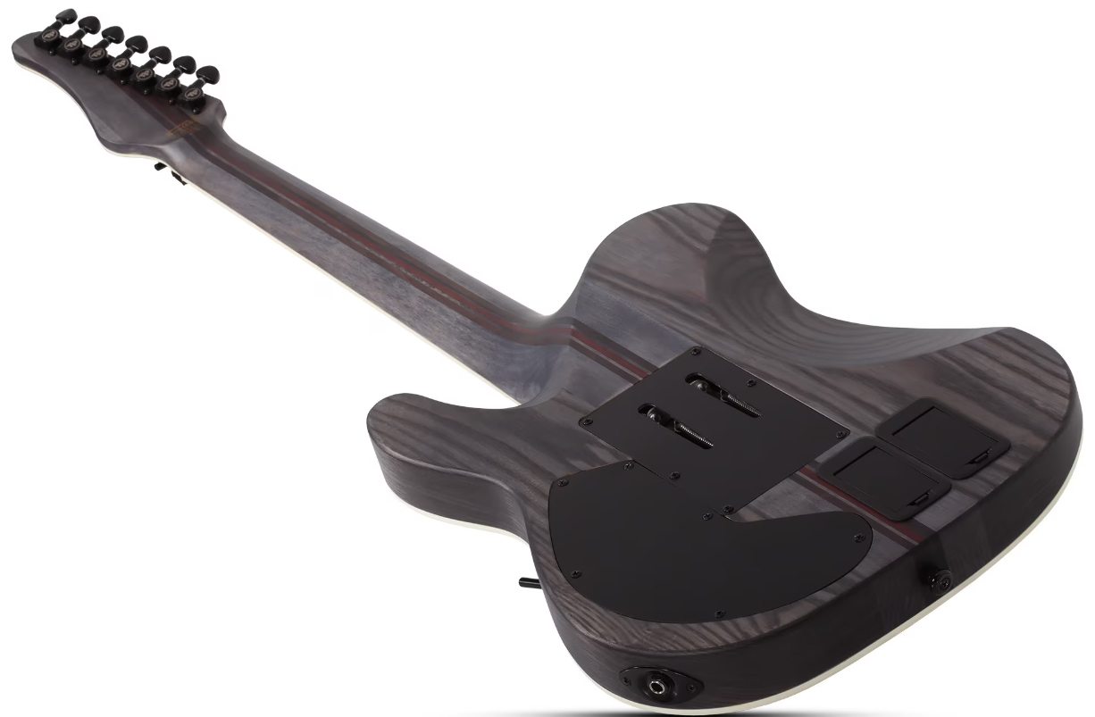 Schecter Pt7 Frs Sls Elite Evil Twin 2h Fishman Fluence Sustainiac Fr Eb - Satin Black - Guitarra eléctrica barítono - Variation 5