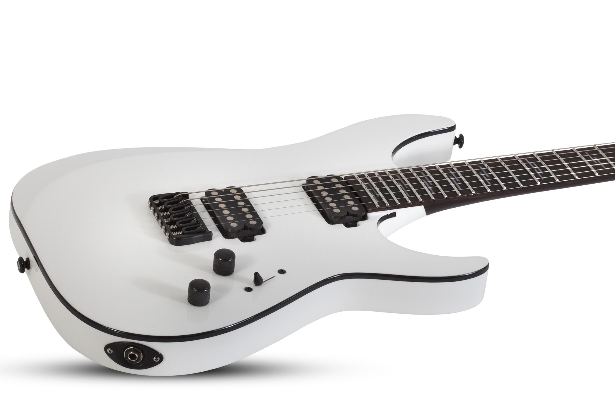 Schecter Reaper-6 Custom 2h Ht Eb - Gloss White - Guitarra eléctrica con forma de str. - Variation 1