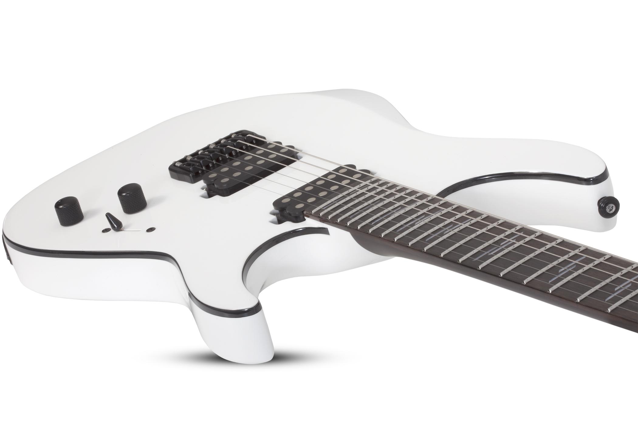 Schecter Reaper-6 Custom 2h Ht Eb - Gloss White - Guitarra eléctrica con forma de str. - Variation 2