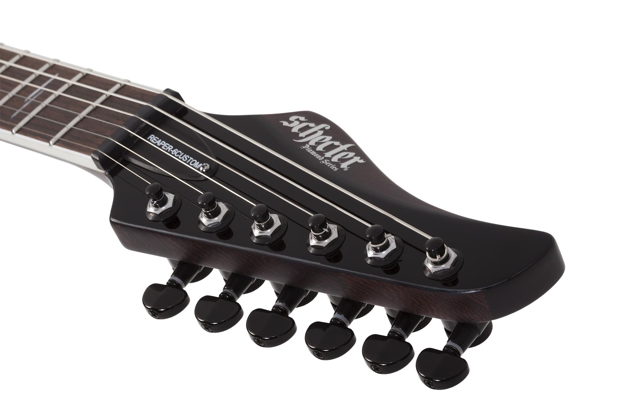 Schecter Reaper-6 Custom 2h Ht Eb - Black - Guitarra eléctrica con forma de str. - Variation 6