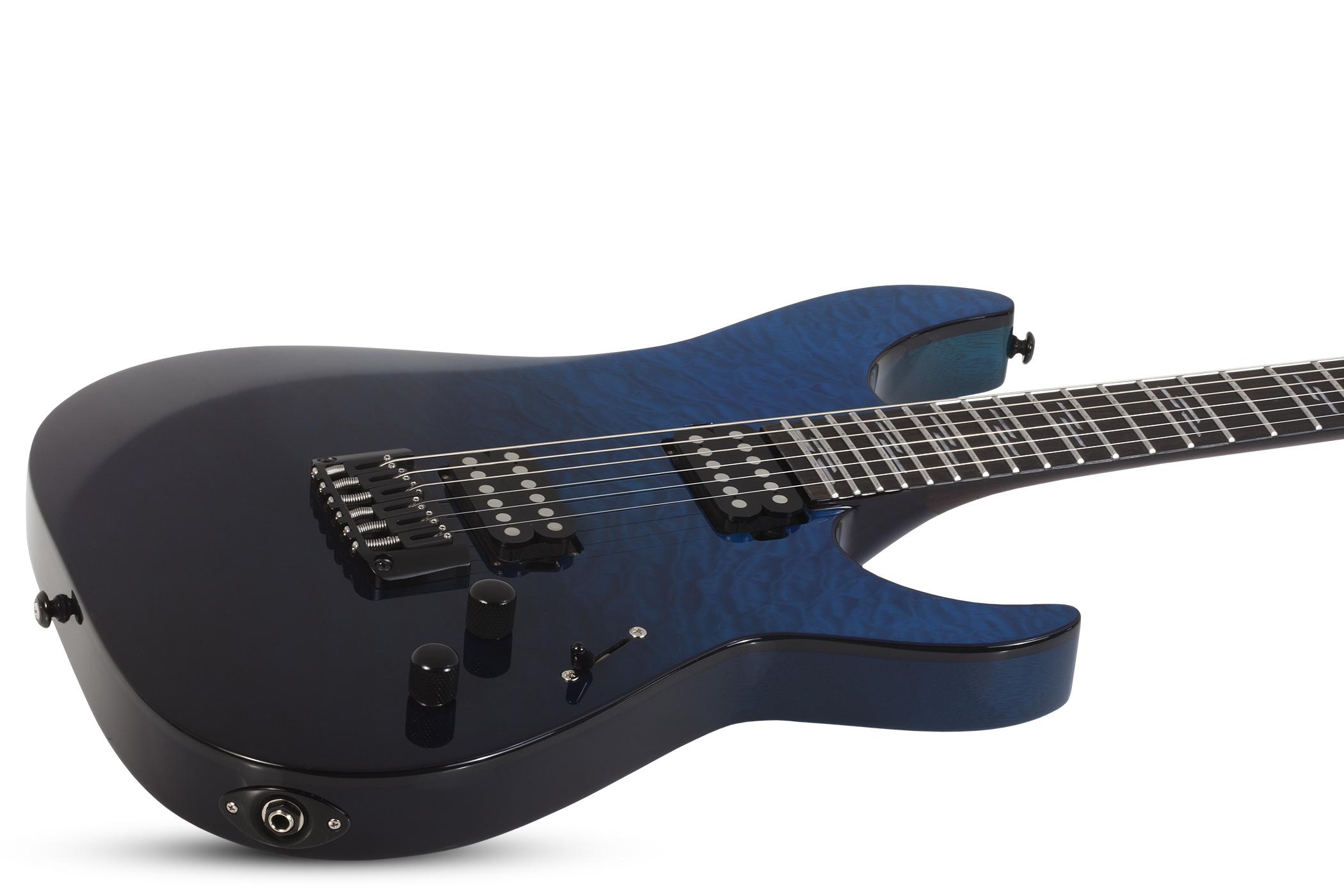 Schecter Reaper-6 Elite 2h Ht Eb - Deep Blue Ocean - Guitarra eléctrica con forma de str. - Variation 1