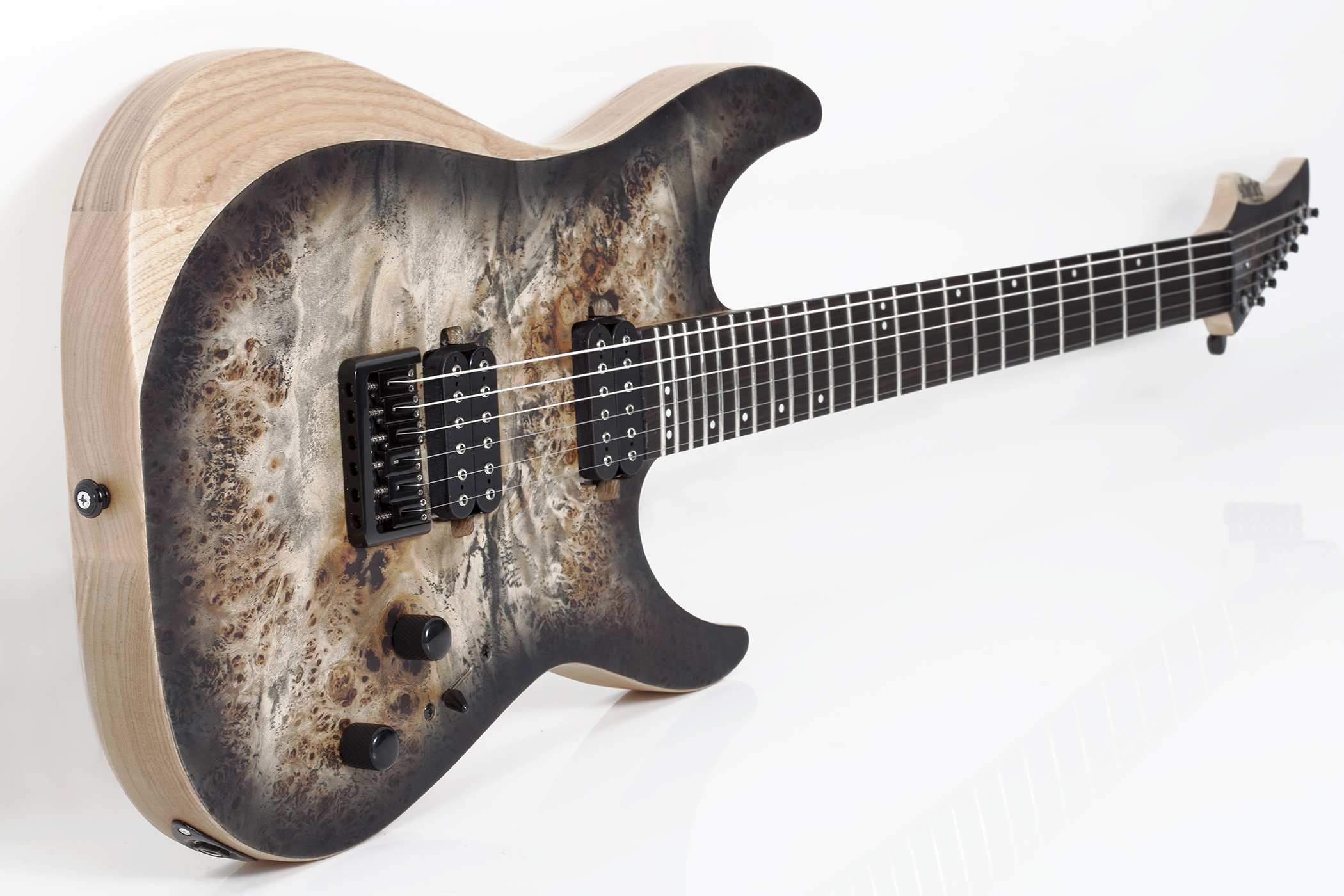 Schecter Reaper-6 2h Ht Eb - Satin Charcoal Burst - Guitarra eléctrica con forma de str. - Variation 1