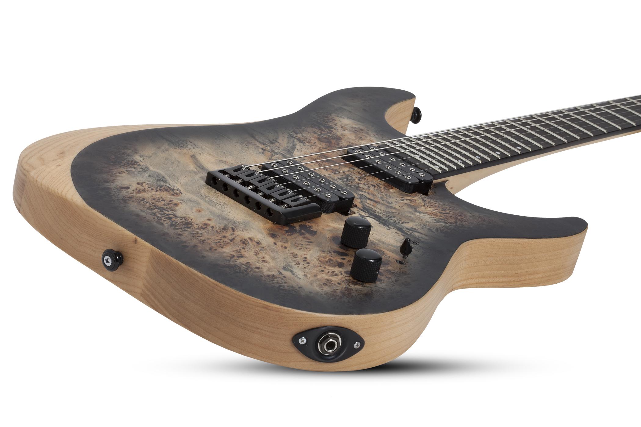 Schecter Reaper-6 Lh Gaucher 2h Ht Eb - Satin Charcoal Burst - Guitarra electrica para zurdos - Variation 1