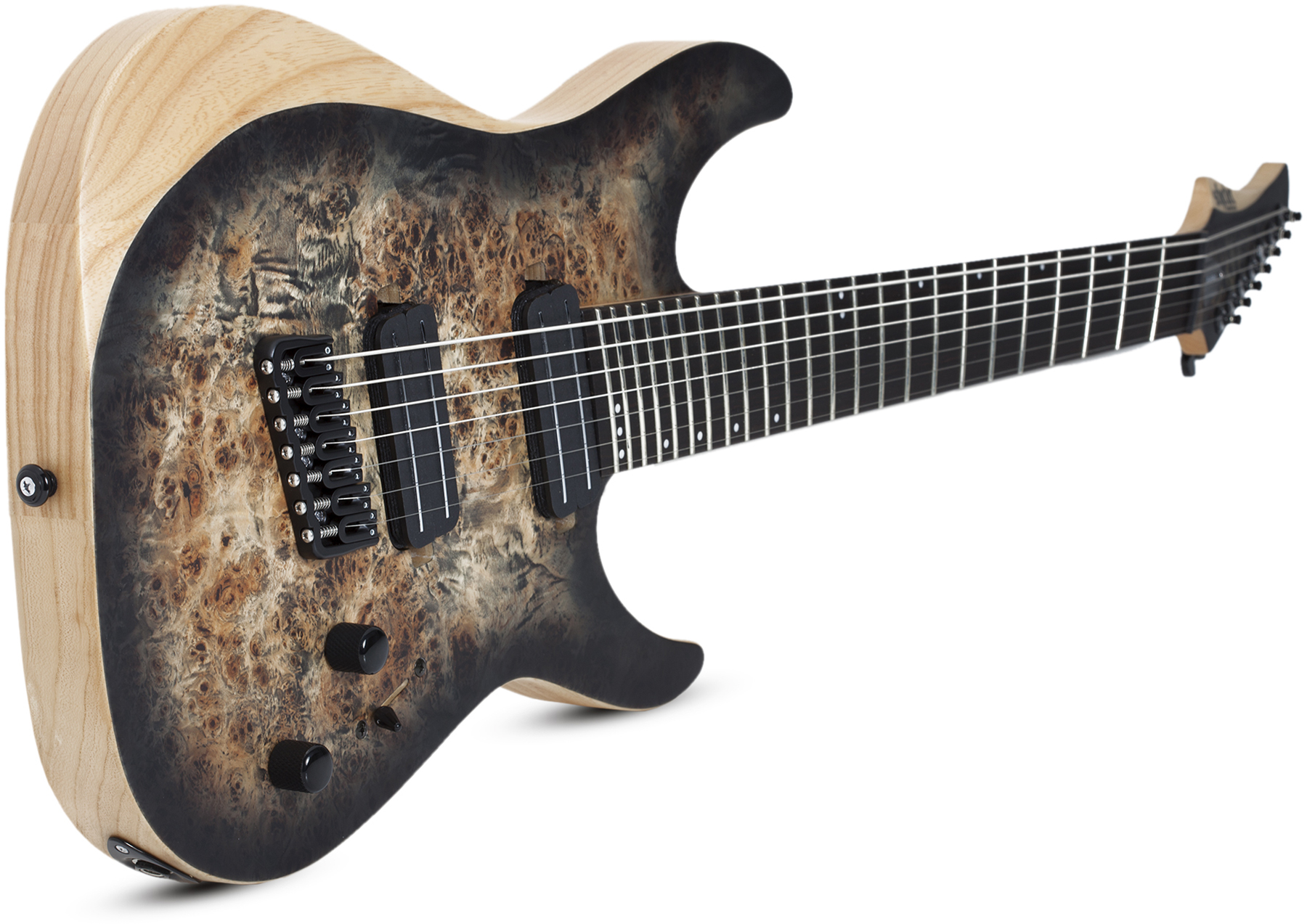 Schecter Reaper-7 Multiscale 7c Ht 2h Eb - Satin Charcoal Burst - Multi-Scale Guitar - Variation 1