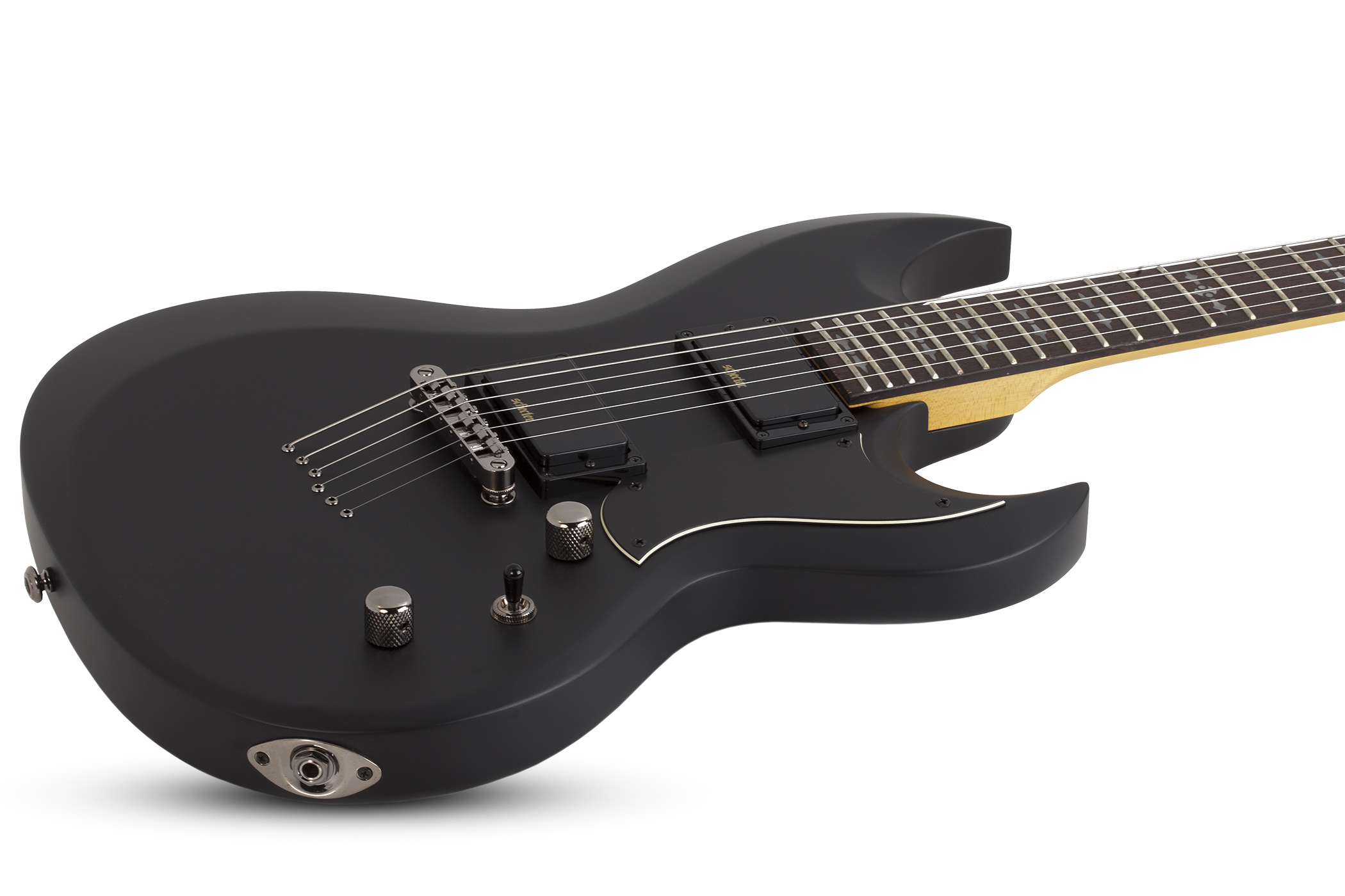 Schecter S-ii Demon 2h Ht Rw - Satin Black - Guitarra electrica metalica - Variation 1