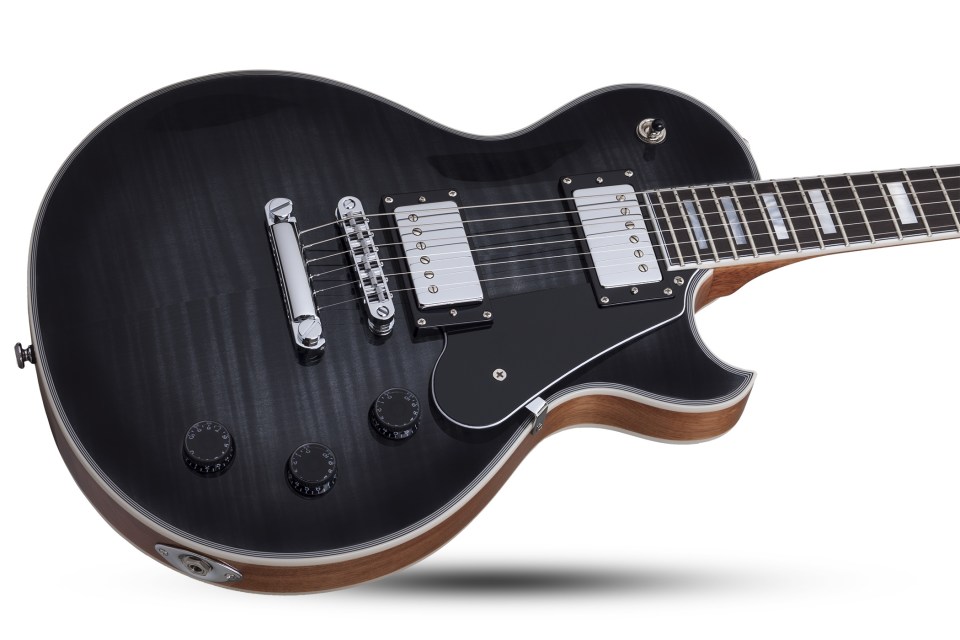 Schecter Solo-ii Custom 2h Ht Eb - Trans Black Burst - Guitarra eléctrica de corte único. - Variation 1