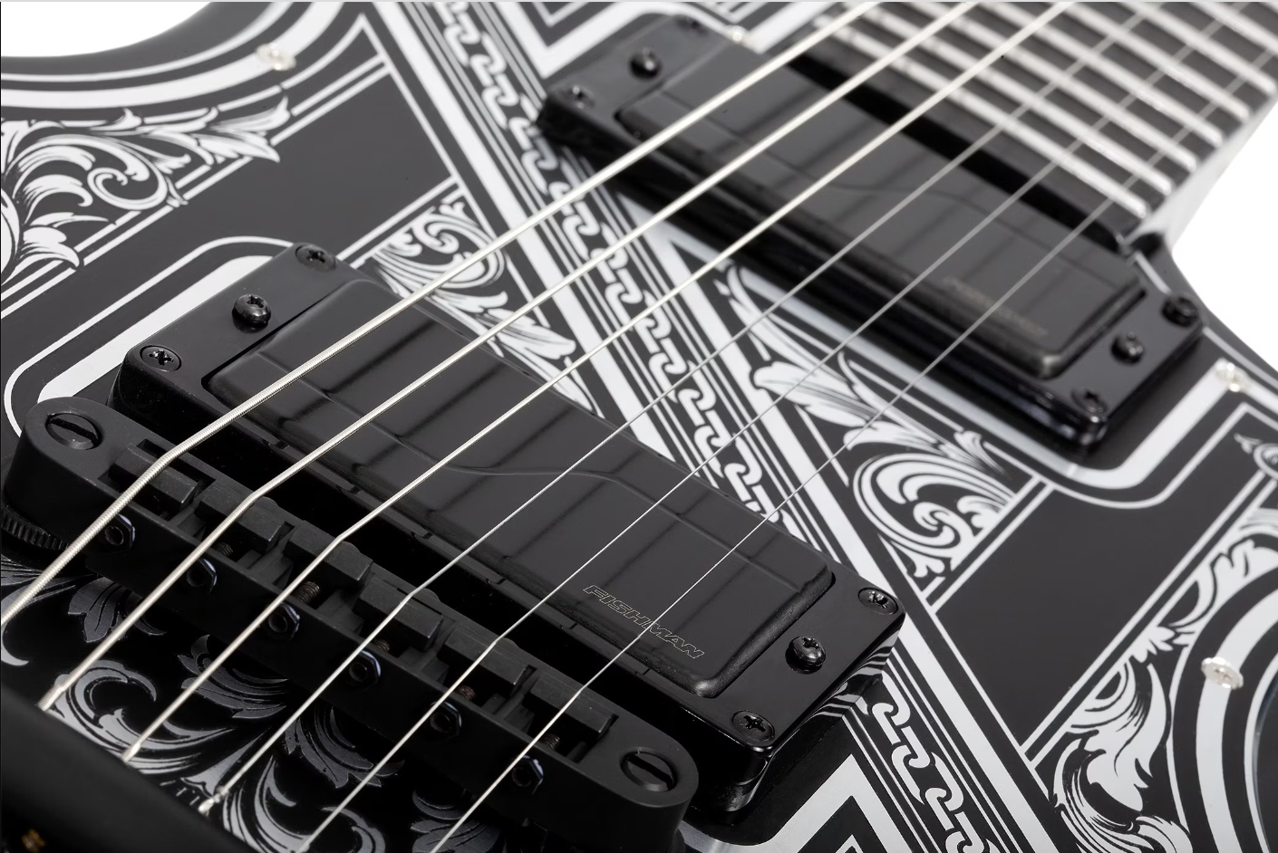 Schecter Solo Ii Pryzm Palladium 2h Fishman Fluence Modern Eb - Gloss Black - Guitarra electrica metalica - Variation 3