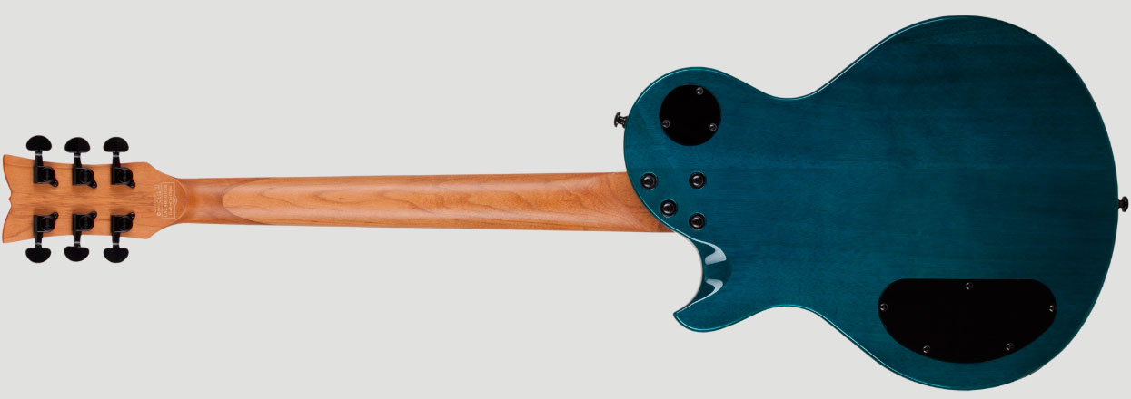 Schecter Solo-ii Standard 2h Ht Rw - Ocean Blue Burst Burl - Guitarra eléctrica de corte único. - Variation 1