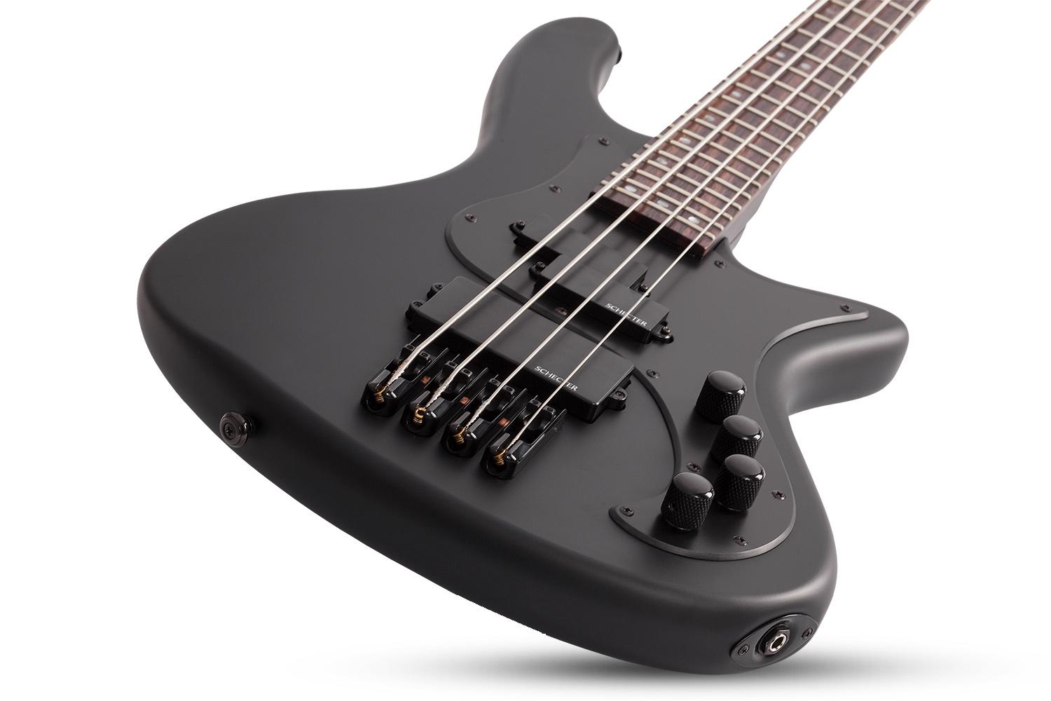 Schecter Stiletto Stealth 4c Active Rw - Satin Black - Bajo eléctrico de cuerpo sólido - Variation 1