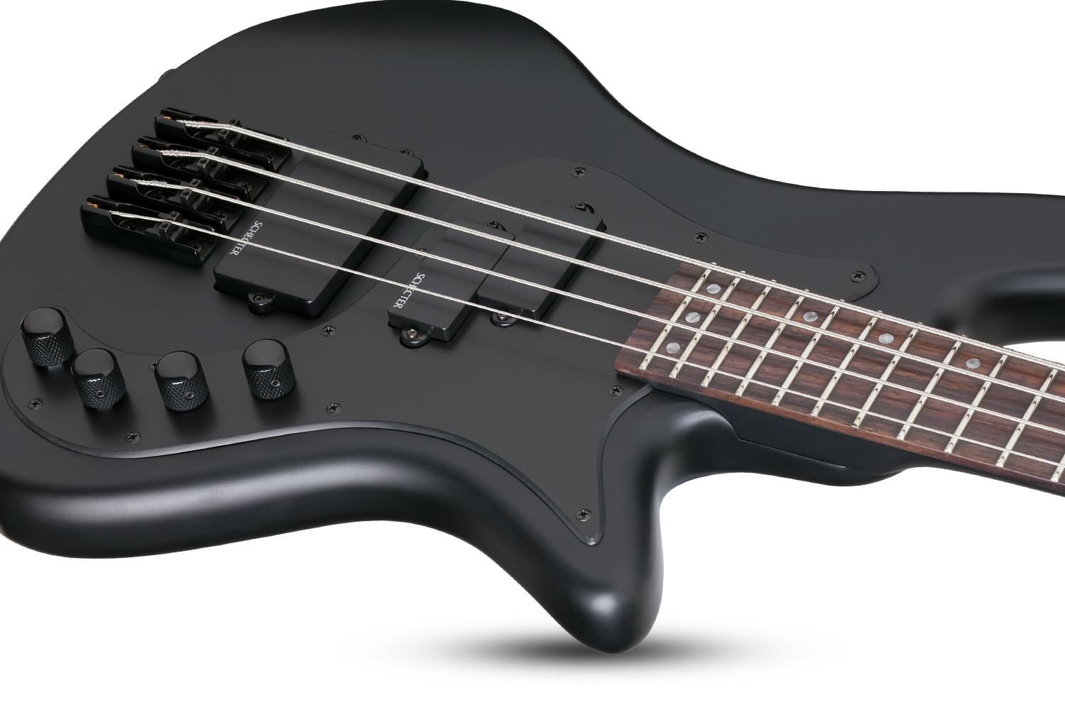 Schecter Stiletto Stealth 4c Active Rw - Satin Black - Bajo eléctrico de cuerpo sólido - Variation 3