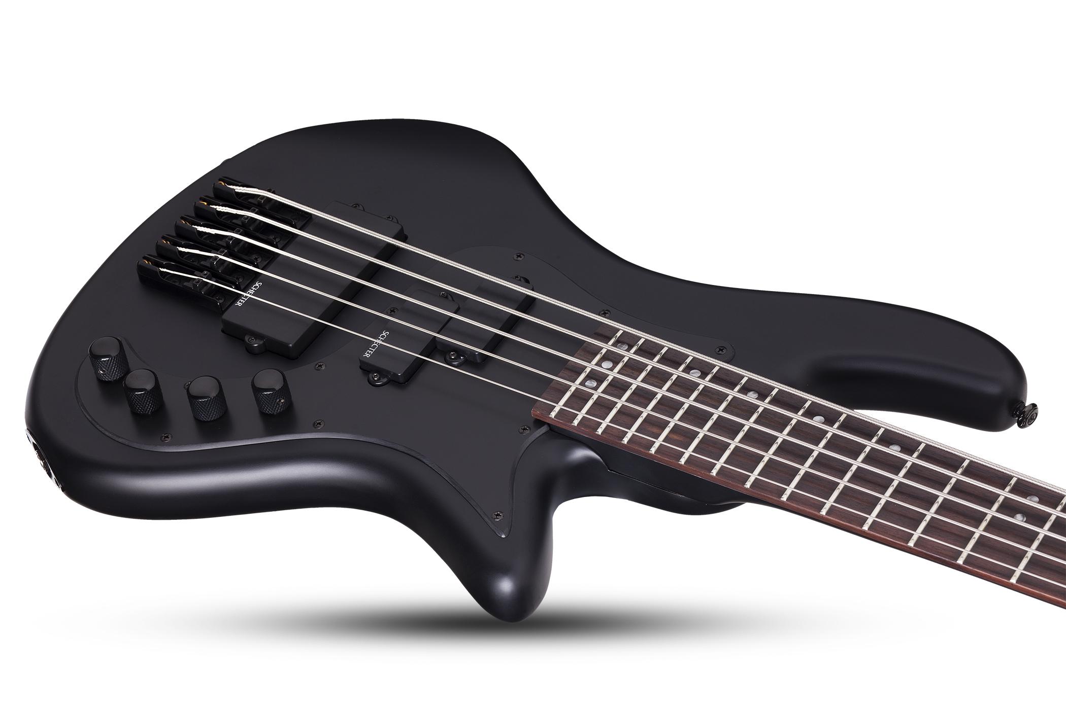 Schecter Stiletto Stealth-5 5c Active Rw - Satin Black - Bajo eléctrico de cuerpo sólido - Variation 2