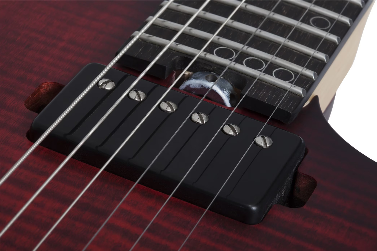 Schecter Sunset-6 Extreme 2h Ht Eb - Scarlet Burst - Guitarra electrica metalica - Variation 4