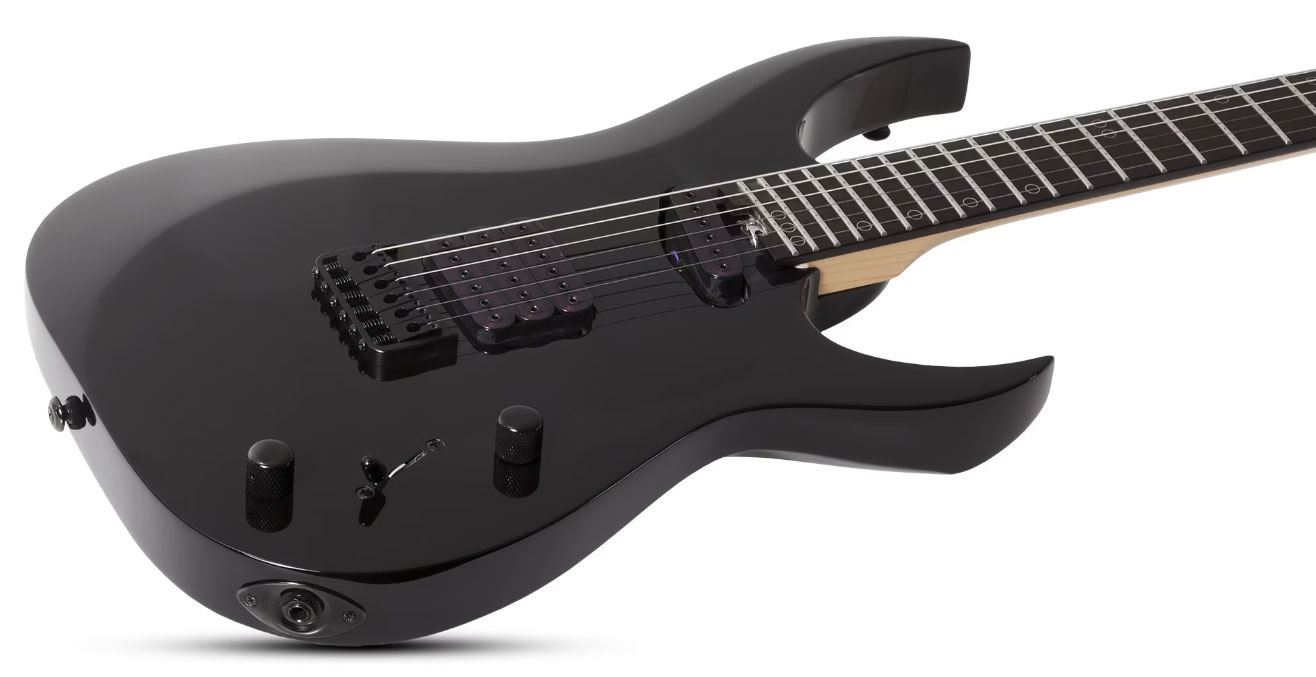 Schecter Sunset Triad 6 Tcs Ht Eb - Gloss Black - Guitarra electrica metalica - Variation 1