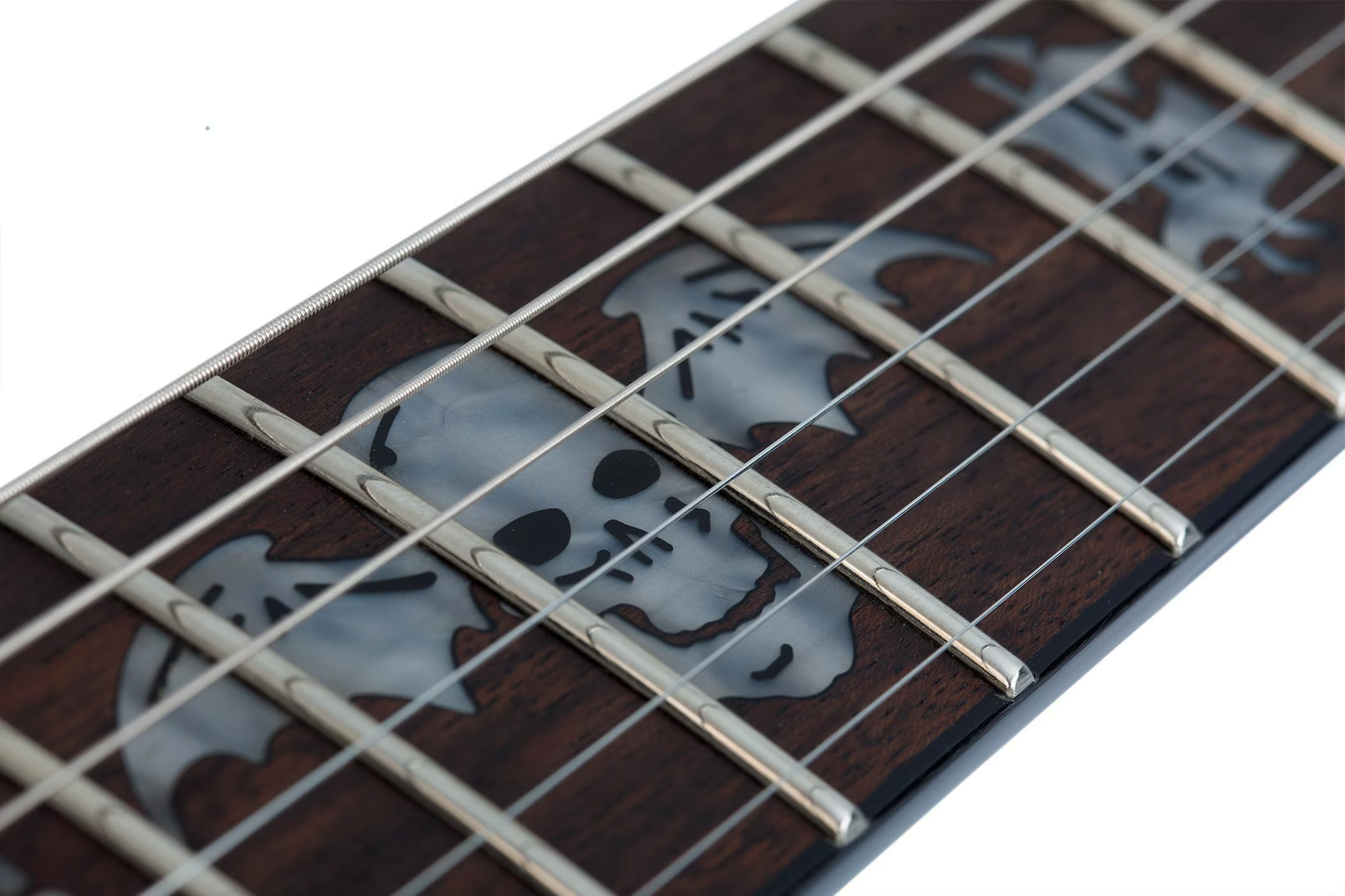 Schecter Synyster Standard Signature 2h Fr Eb - Gloss Black With Silver Pinstripes - Guitarra eléctrica de autor - Variation 3
