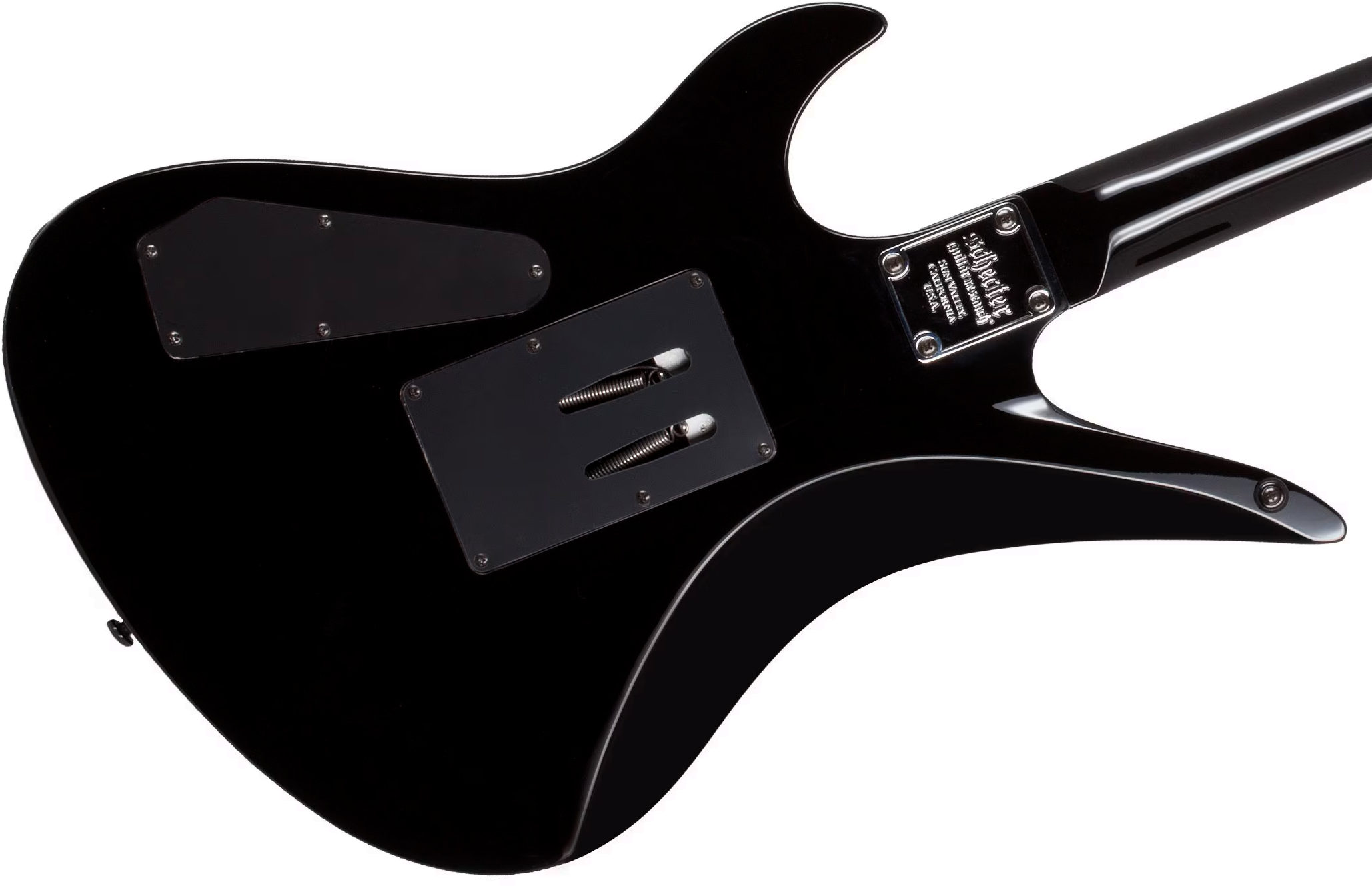 Schecter Synyster Standard Signature 2h Fr Eb - Gloss Black With Silver Pinstripes - Guitarra eléctrica de autor - Variation 4