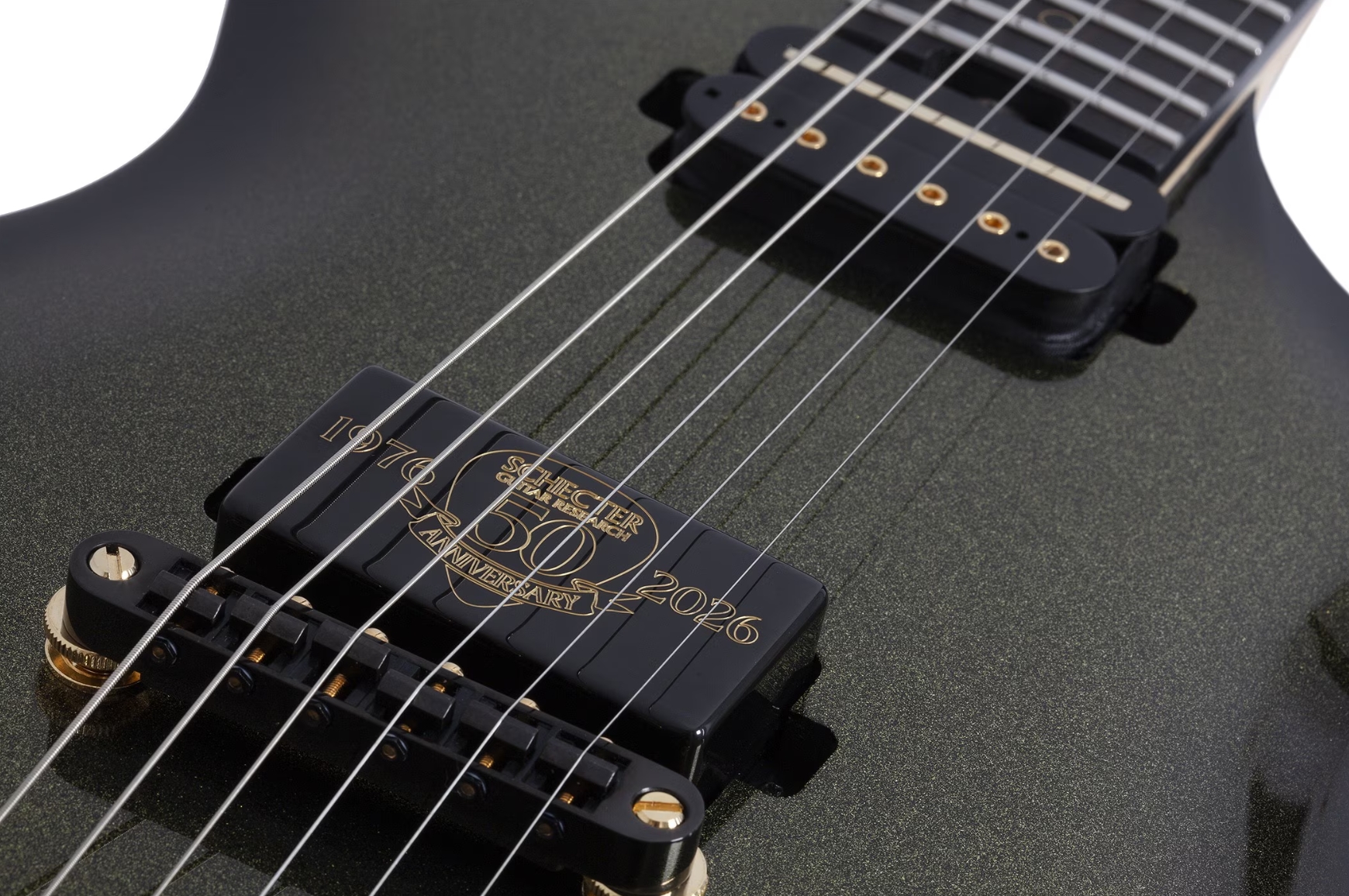 Schecter Tempest 50th Ann. Lh Gaucher 2h Ht Eb - 50th Gold Burst - Guitarra electrica metalica - Variation 4