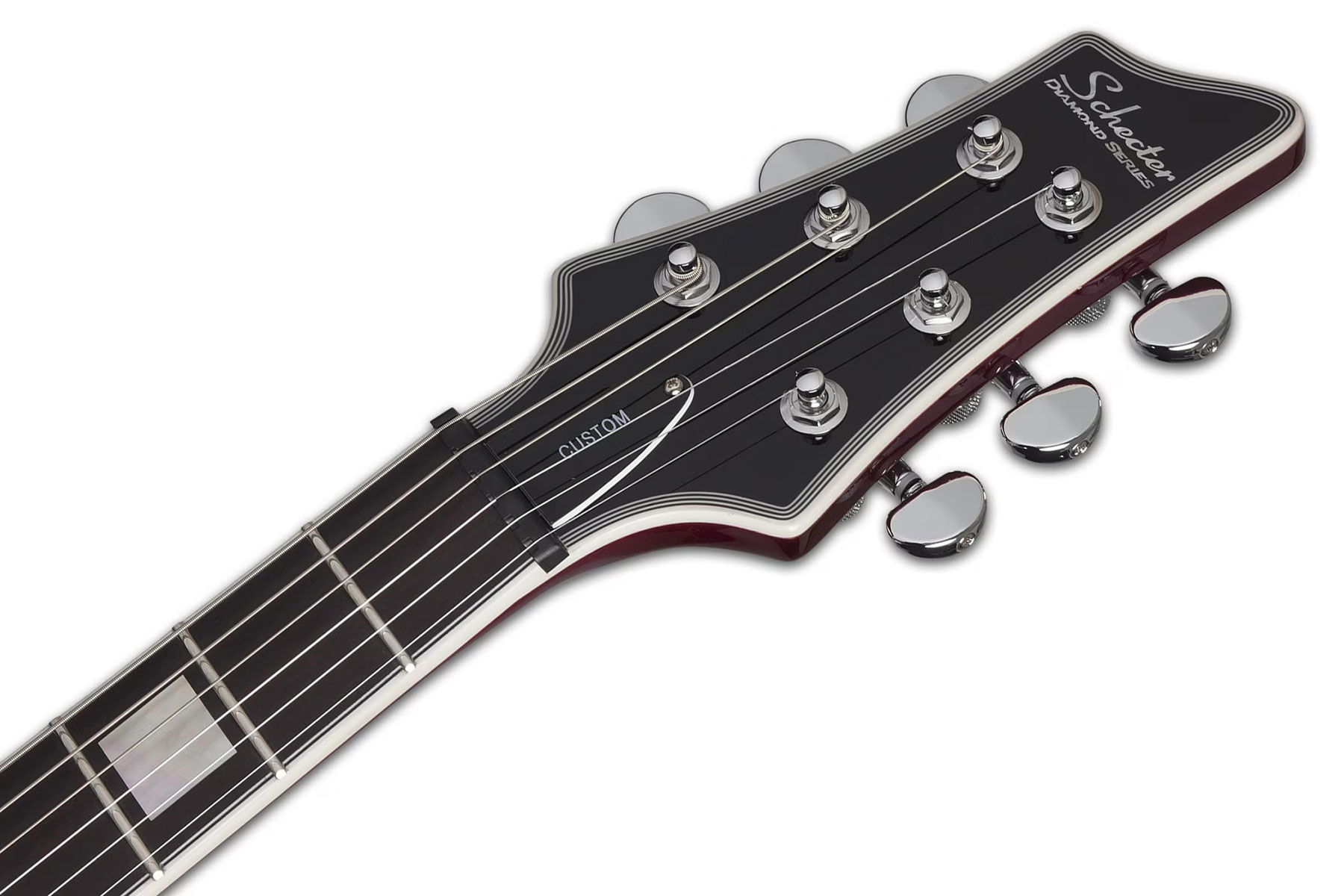 Schecter V1 Custom 2h Ht Eb - Trans Purple - Guitarra electrica metalica - Variation 3
