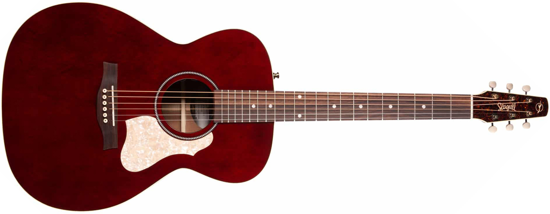 Seagull M6 Ch Eq Ltd Concert Hall Cedre Acajou Rw +housse - Ruby Red Gloss Top - Guitarra folk - Main picture