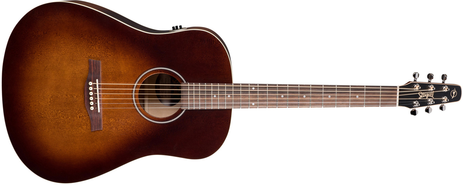 Seagull S6 Original Qit 2019 Dreadnought Cedre Merisier +housse - Burnt Umber - Guitarra electro acustica - Main picture