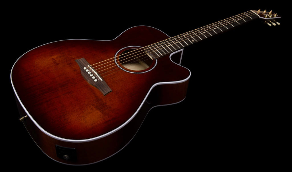 Seagull Performer Flame Maple Presys Ii Concert Hall Cw Epicea Erable Rw - Burst Umber - Guitarra electro acustica - Variation 1