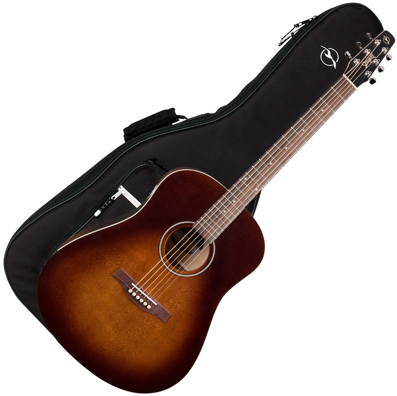 Seagull S6 Original Qit 2019 Dreadnought Cedre Merisier +housse - Burnt Umber - Guitarra electro acustica - Variation 1