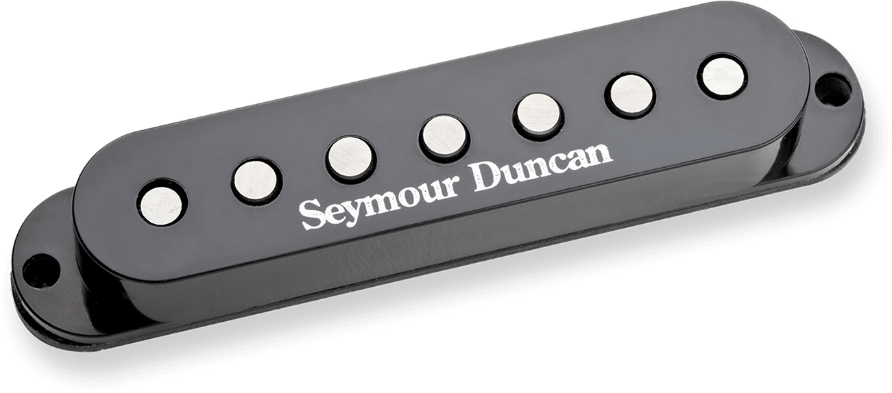 Seymour Duncan Ssl-5 7s Custom Staggered Strat - 7-string - Black - Pastilla guitarra eléctrica - Main picture