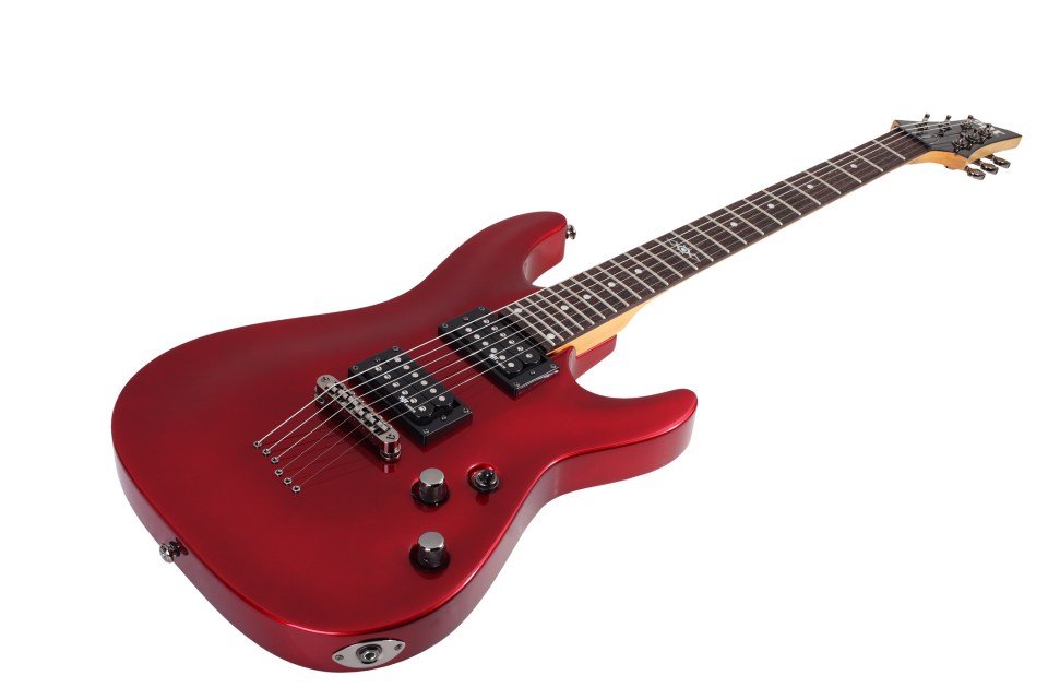 ecuador torneo Minimizar Guitarra eléctrica de cuerpo sólido Sgr by schecter C-1 - metallic red rojo