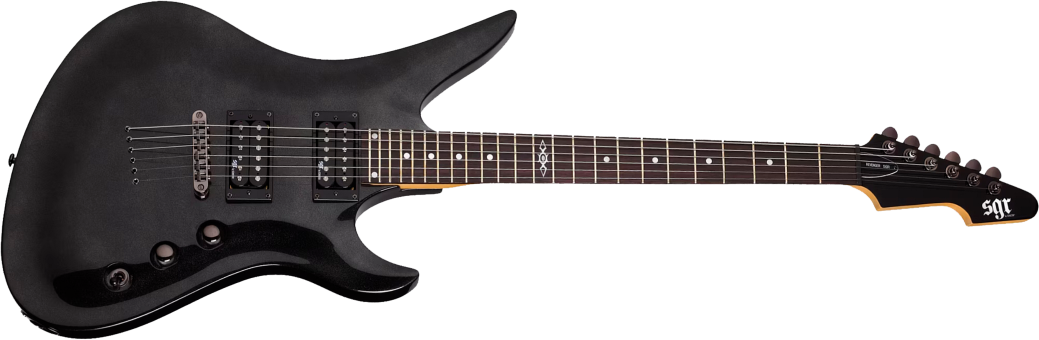 Sgr By Schecter Avenger 2h Ht Rw - Metallic Black - Guitarra electrica metalica - Main picture