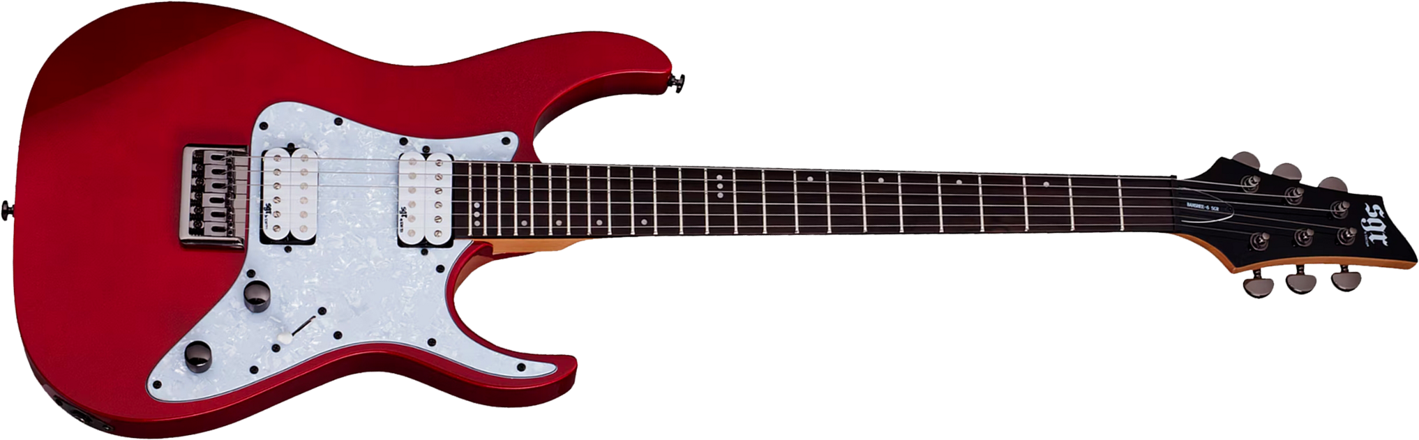 Sgr By Schecter Banshee 6 2h Ht Rw - Metallic Red - Guitarra eléctrica con forma de str. - Main picture