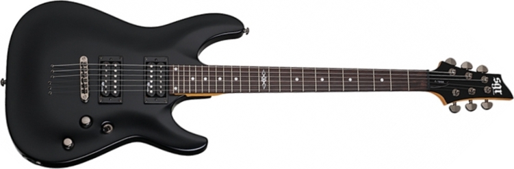 Sgr By Schecter C-1 2h Ht Rw - Midnight Satin Black - Guitarra eléctrica con forma de str. - Main picture