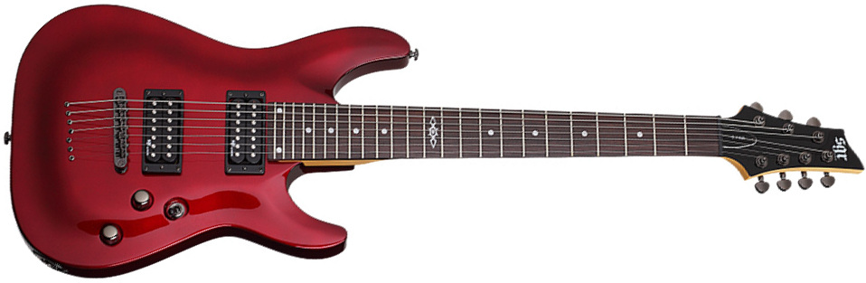 Sgr By Schecter C-7 2h Ht Rw - Metallic Red Gloss - Guitarra eléctrica de 7 cuerdas - Main picture