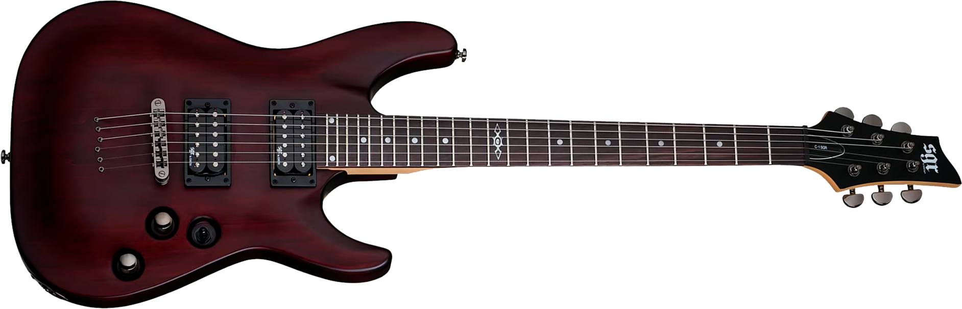Sgr By Schecter C1 2h Ht Rw - Walnut Satin - Guitarra electrica metalica - Main picture