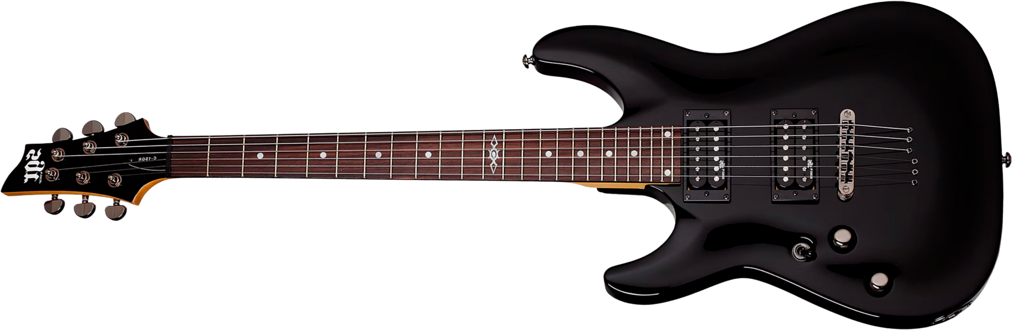 Sgr By Schecter C1 Lh Gaucher 2h Ht Rw - Gloss Black - Guitarra electrica metalica - Main picture