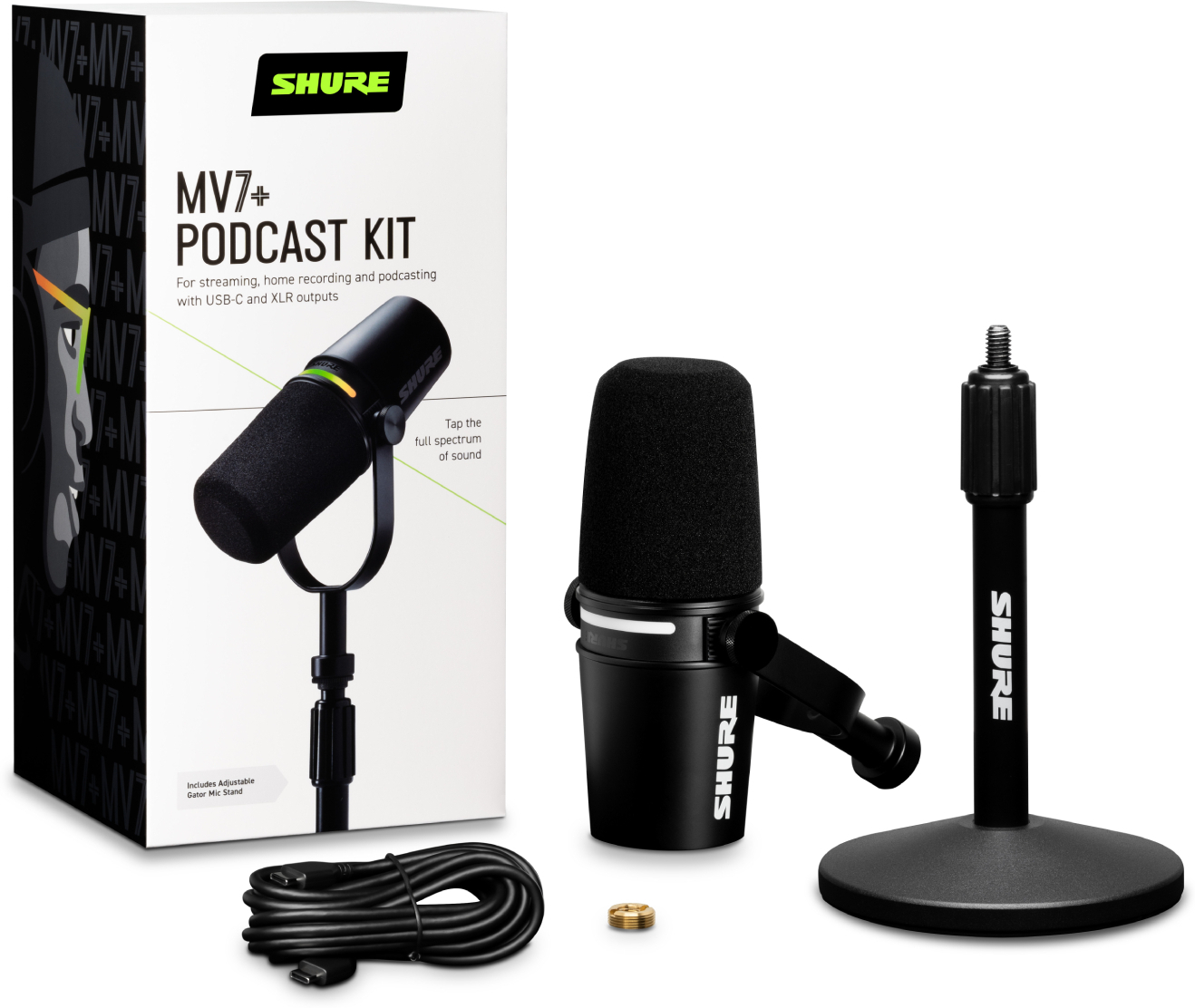 Shure Mv7+-k-bndl - Pack de micrófonos con soporte - Main picture