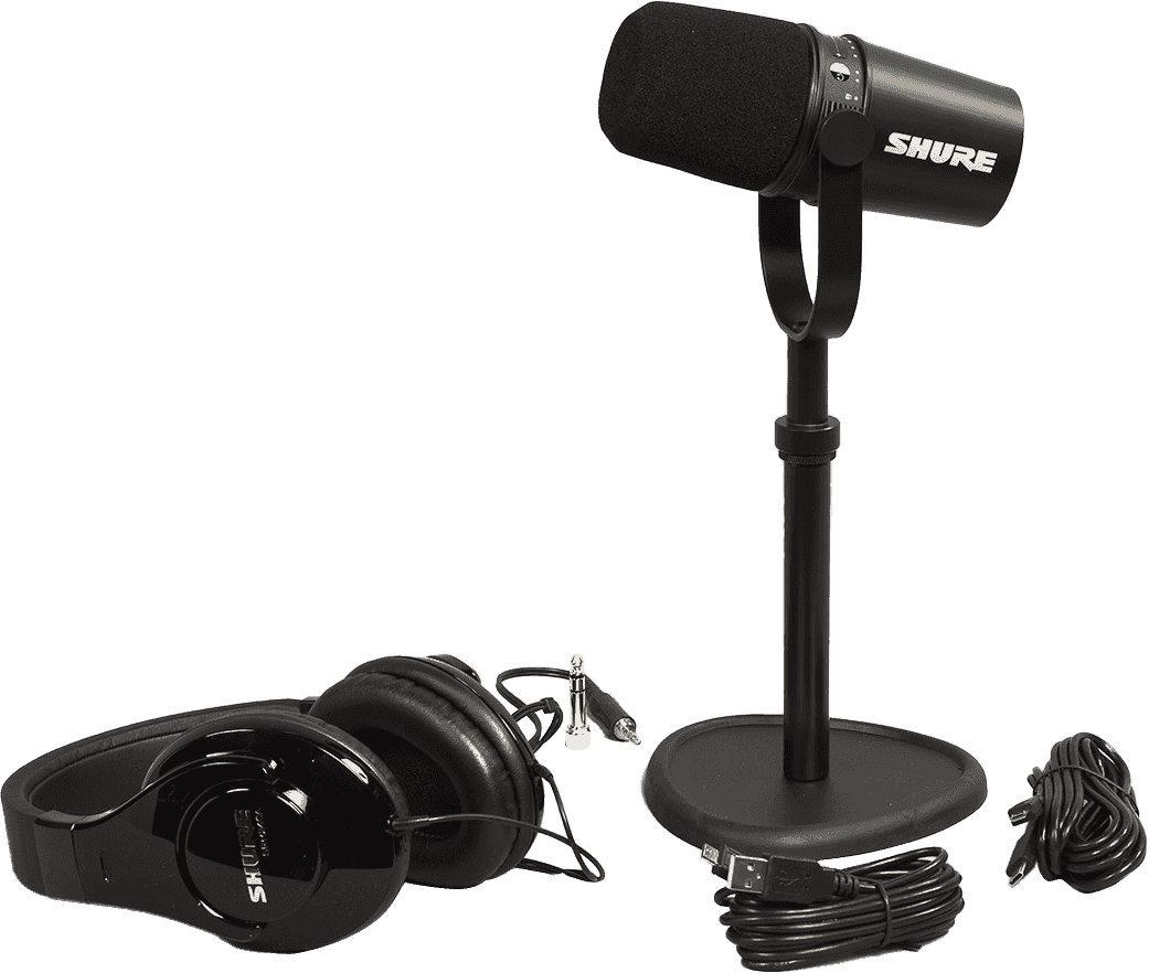 Shure Pack Mv7-k + Tkm 23230 + Srh240a-bk - Pack de micrófonos con soporte - Main picture