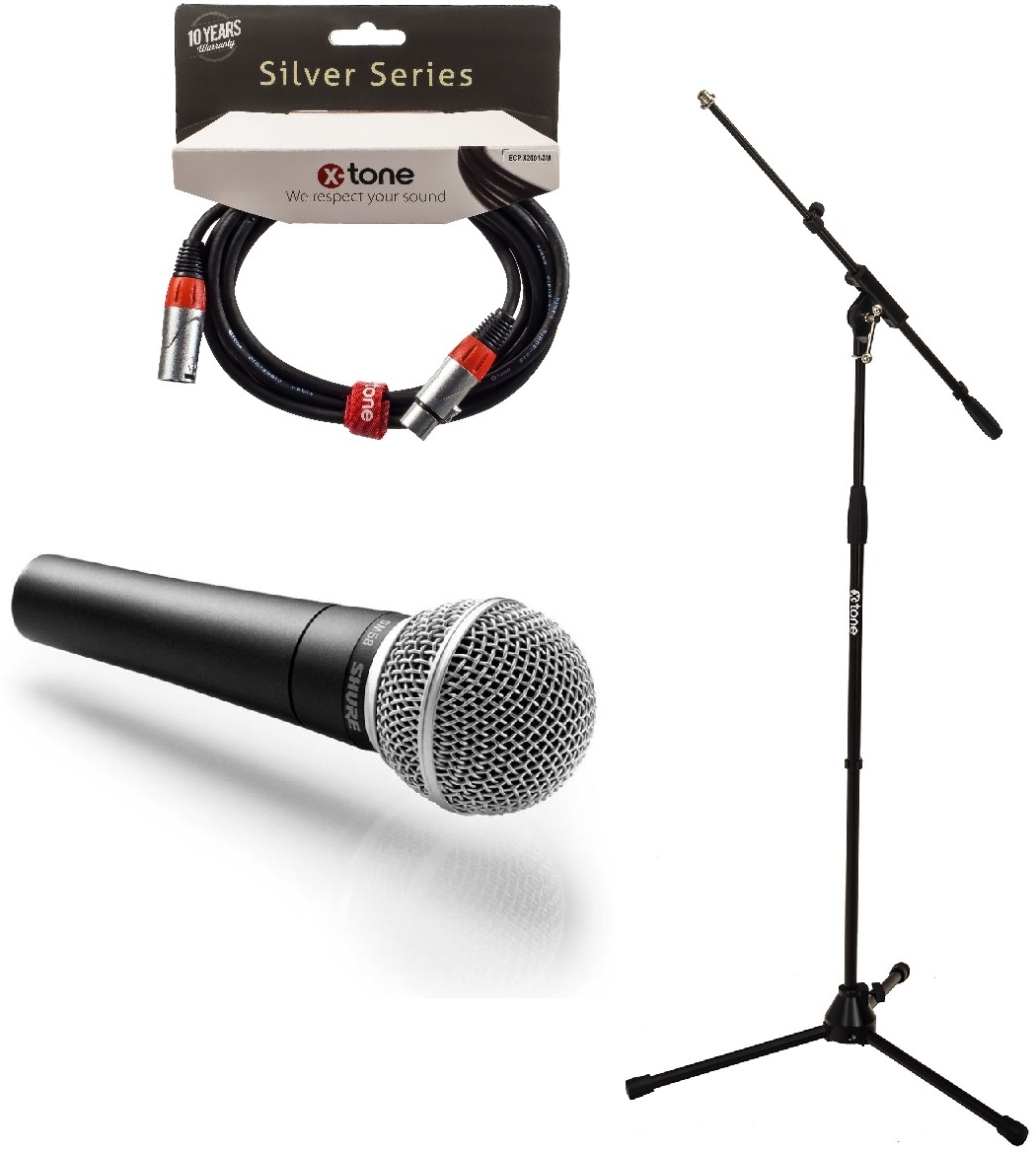 Shure Sm58 + Pied Perche X-tone  + CÂble Xlr 3m - Pack de micrófonos con soporte - Main picture