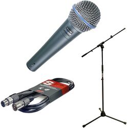 Pack de micrófonos con soporte Shure BETA58 + K&M 25400 + X-TONE ECPX1004