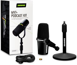 Pack de micrófonos con soporte Shure MV7+-K-BNDL