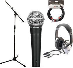 Pack de micrófonos con soporte Shure Sm58 LCE pack chant