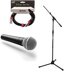 Pack de micrófonos con soporte Shure SM58 + Pied perche X-tone + Câble XLR 3M
