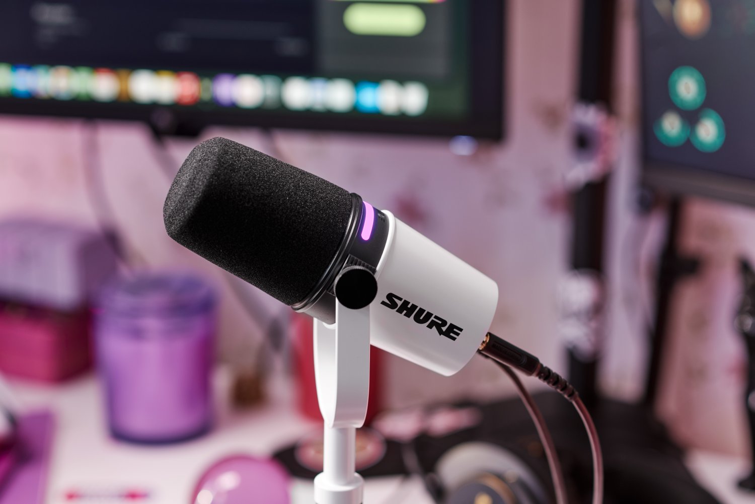 Shure Mv7+ White - Microphone usb - Variation 4