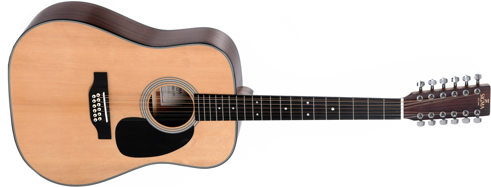 Sigma Dm12-1 12c Dreadnought Epicea Acajou Mic - Natural - Guitarra acústica & electro - Main picture