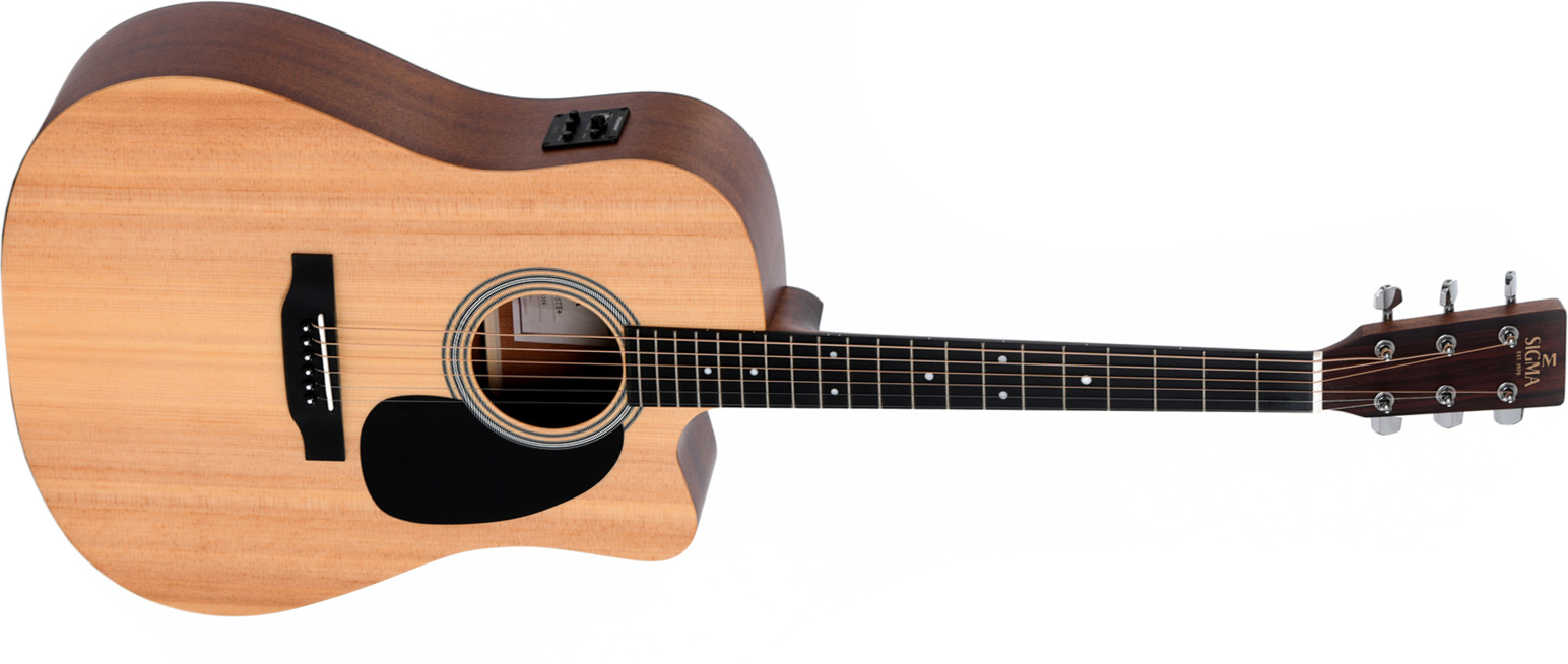 Sigma Dmc-ste Dreadnought Cw Epicea Acajou Mic - Natural Gloss Top - Guitarra electro acustica - Main picture