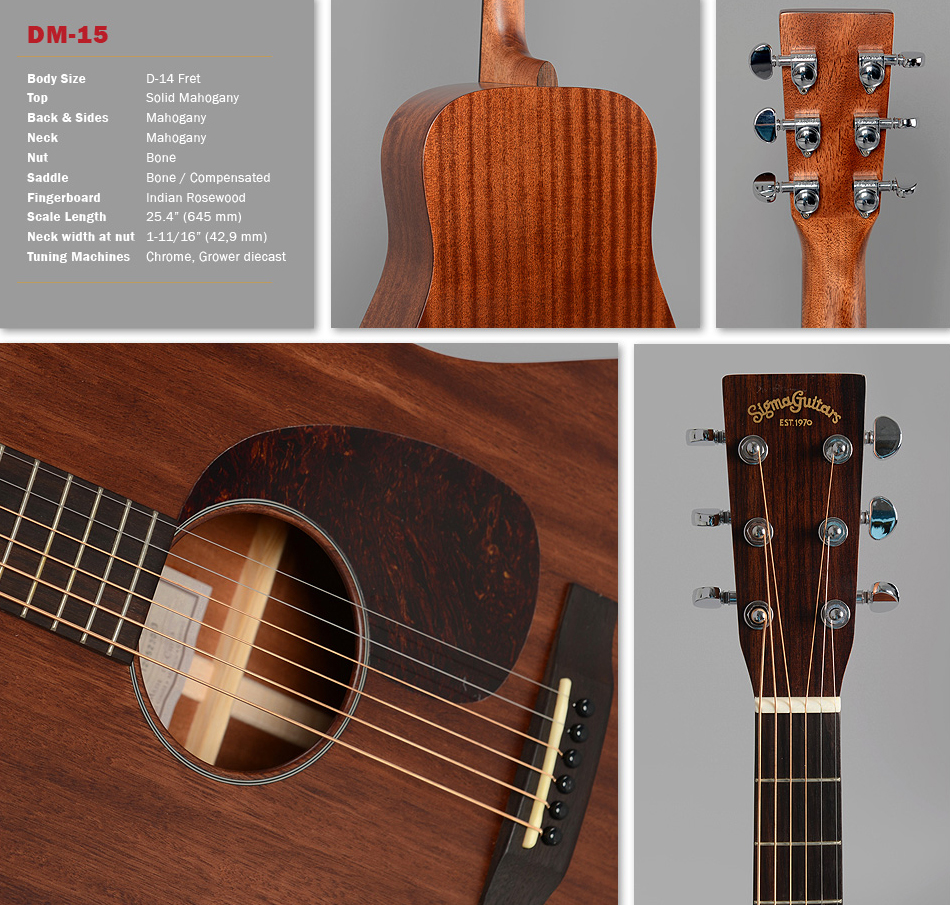 Sigma Dm15 Dreadnought - Natural Satin - Guitarra acústica & electro - Variation 2