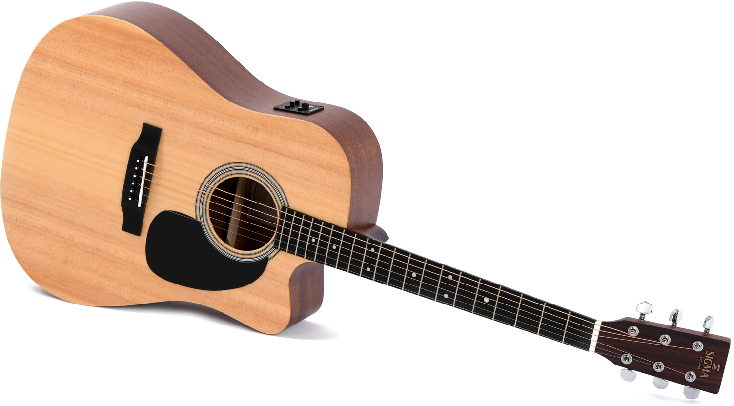 Sigma Dmc-ste Dreadnought Cw Epicea Acajou Mic - Natural Gloss Top - Guitarra electro acustica - Variation 2
