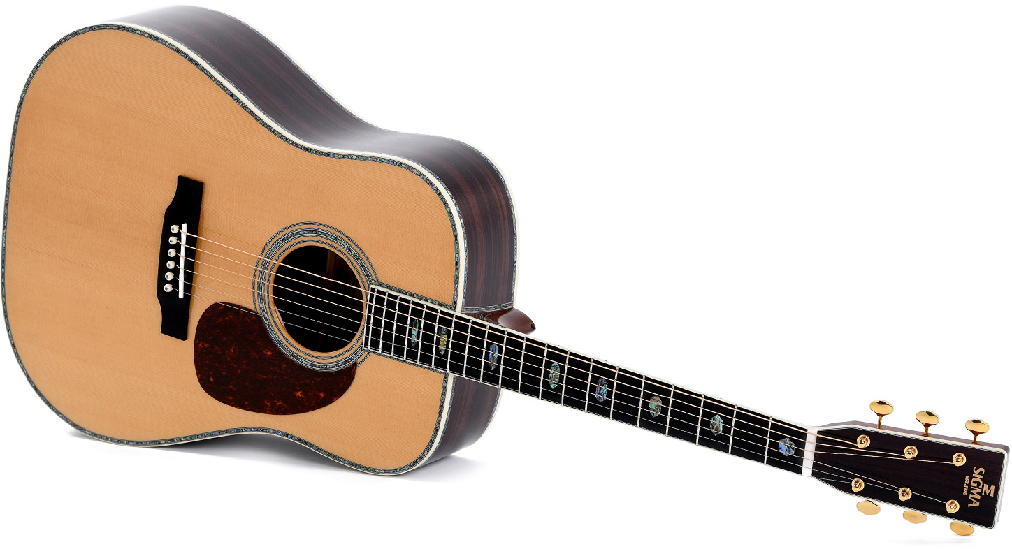 Sigma Dt-45 Standard Dreadnought Epicea Tilia Mic - Natural - Guitarra acústica & electro - Variation 2