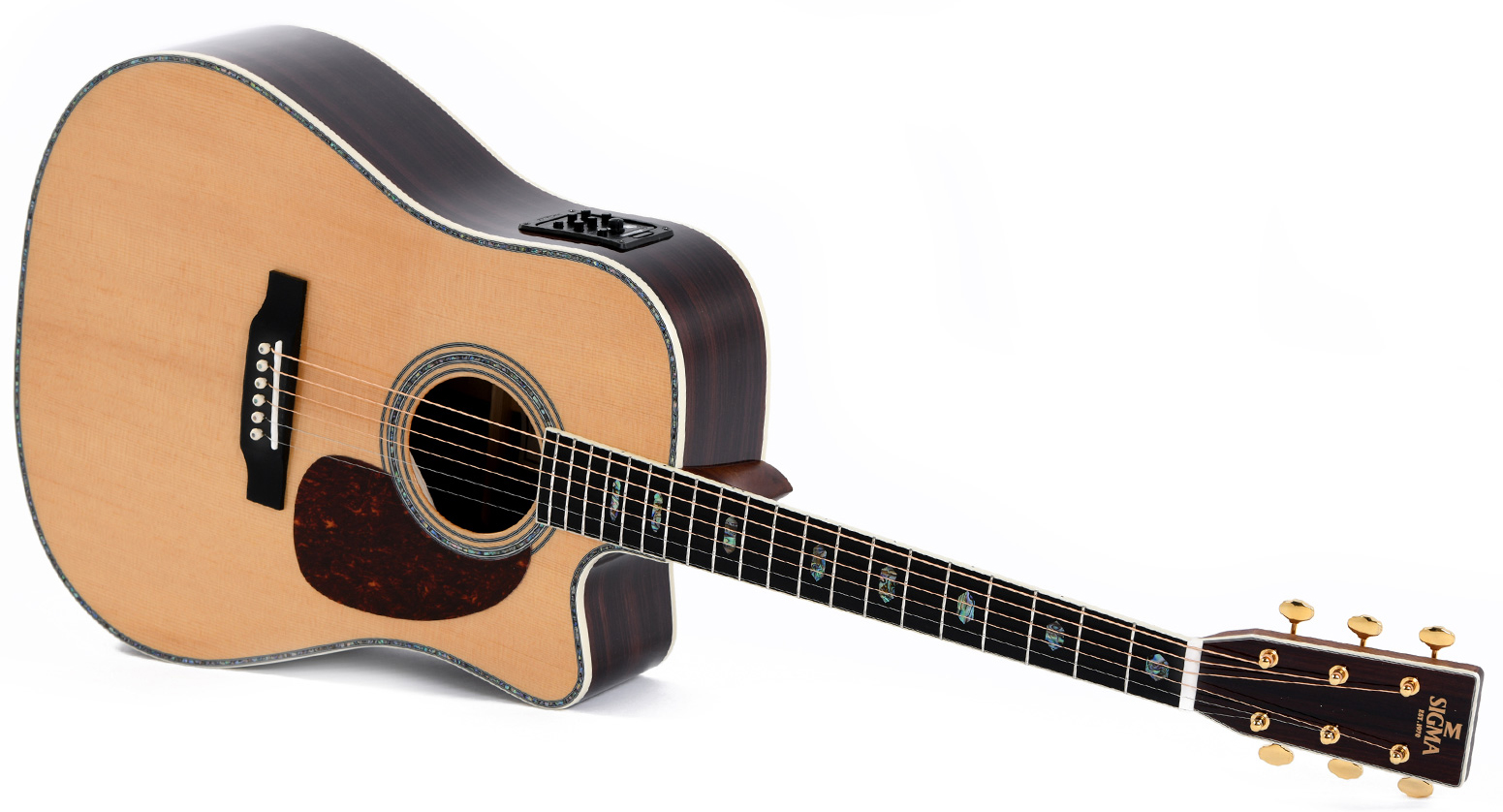 Sigma Dtc-41e Standard Dreadnought Cw Epicea Tilia Mic - Natural - Guitarra acústica & electro - Variation 2