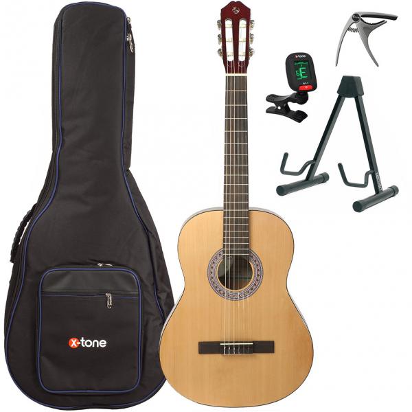 Pack guitarra clásica Silvanez CL44-NAT +X-Tone 2002 Bag Pack - Natural