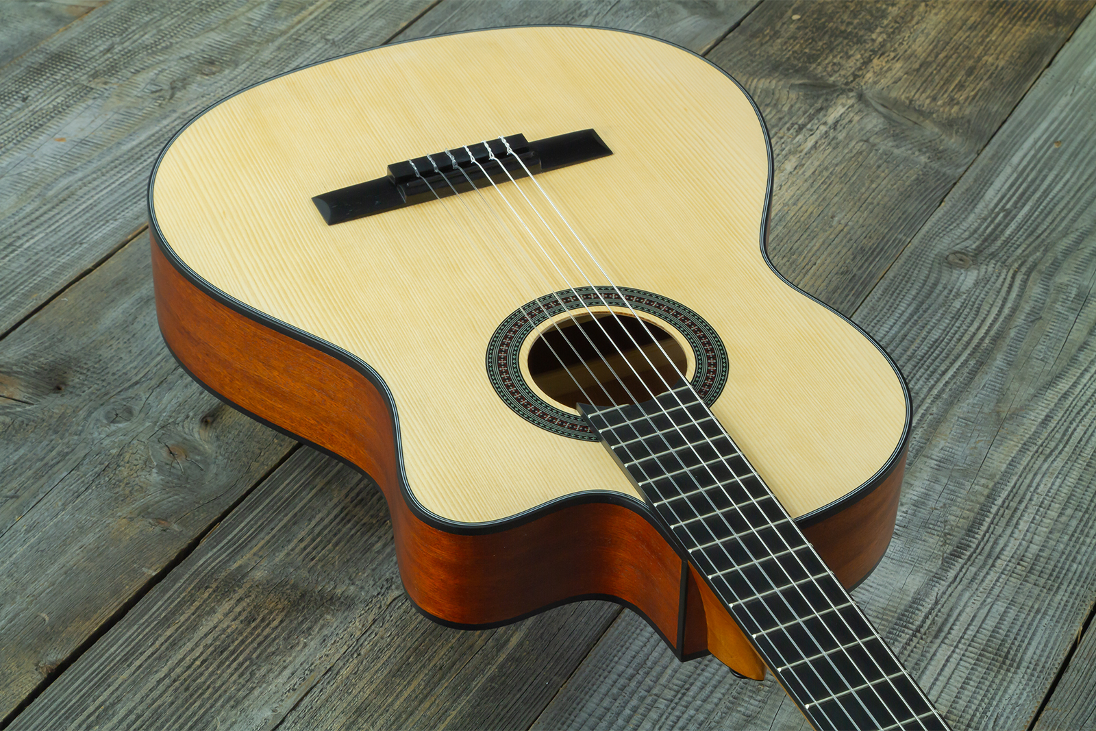 Silvanez Clcr44 4/4 Thinline Cw Epicea Acajou Rw - Natural - Guitarra clásica 4/4 - Variation 2