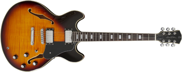 Sire Larry Carlton H7 Signature Ht Hh Eb - Vintage Sunburst - Guitarra eléctrica semi caja - Main picture